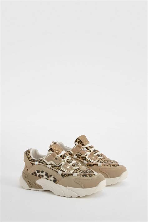 gucci leopard print chunky trainers
